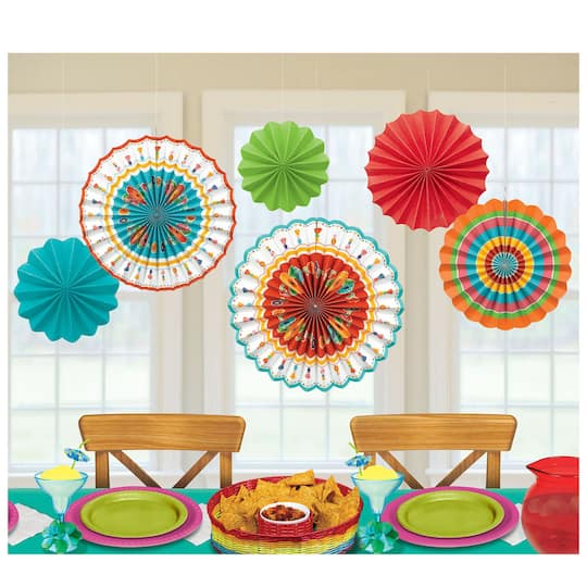Cinco de Mayo Fiesta Fan Decorations Kit